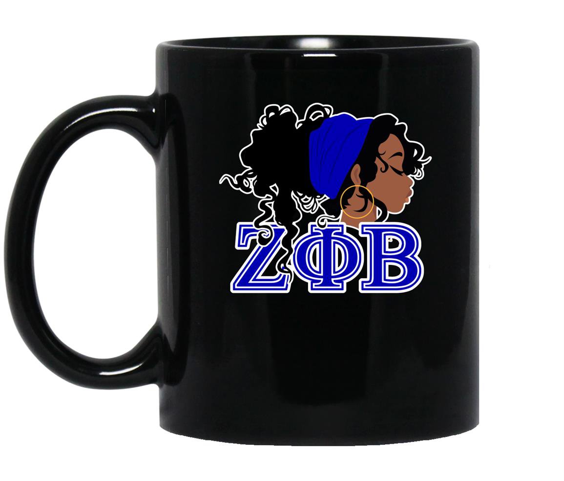Zeta phi sorority beta paraphernalia sister gift Mug Black