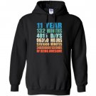 11 years old 11th birthday vintage retro 132 months Hoodie