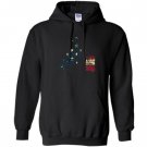 Barrel racing distressed american flag horse Hoodie