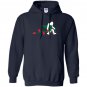 Bigfoot carrying christmas tree holiday sasquatch gift Hoodie