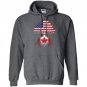 Canadian roots american grown canada flag Hoodie