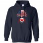 Canadian roots american grown canada flag Hoodie