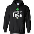 Drinking for two st patricks day pregnancy announcement gift Hoodie