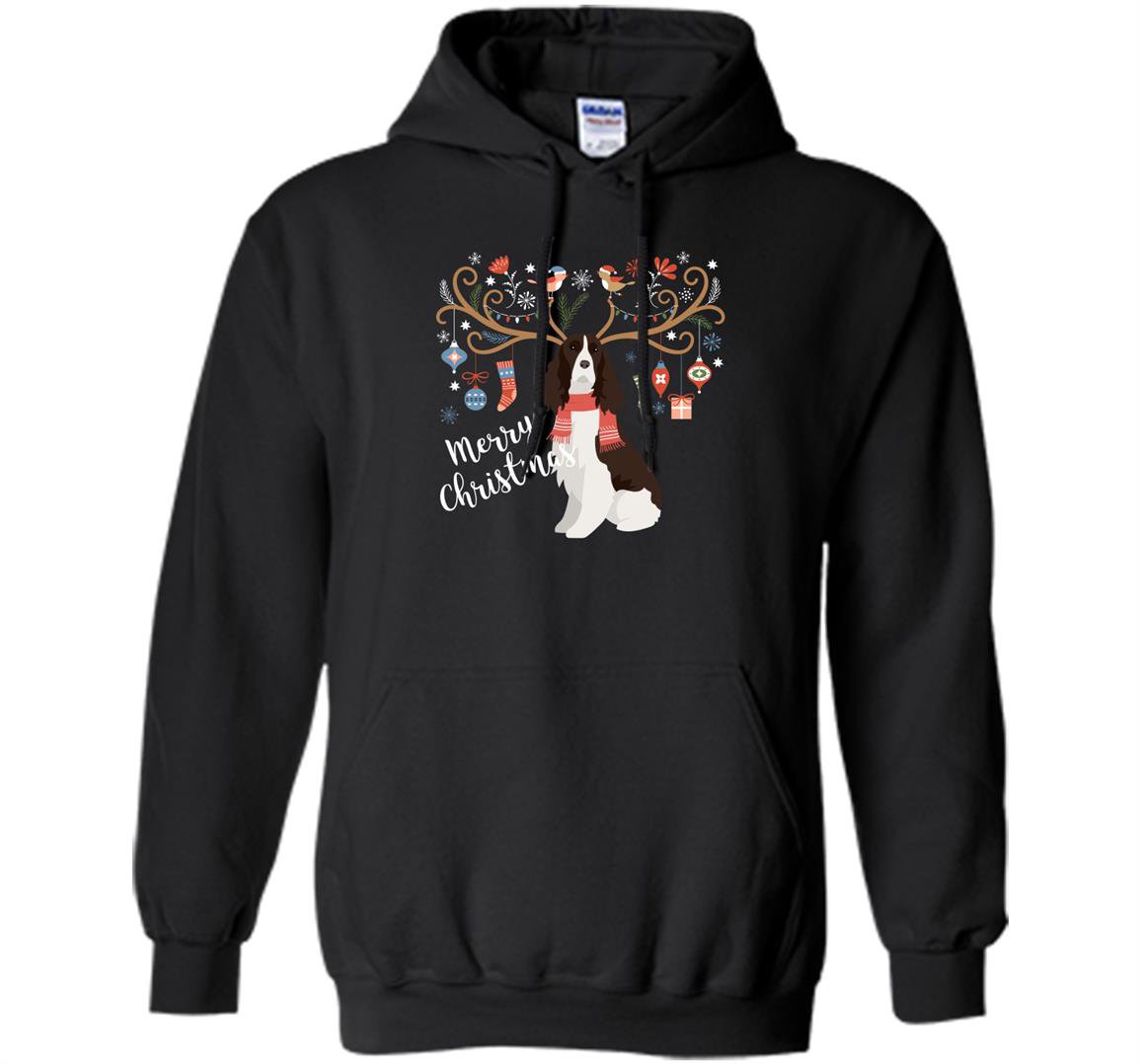 English springer spaniel dog christmas Hoodie
