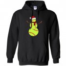 Funny christmas softball balls santa snow Hoodie