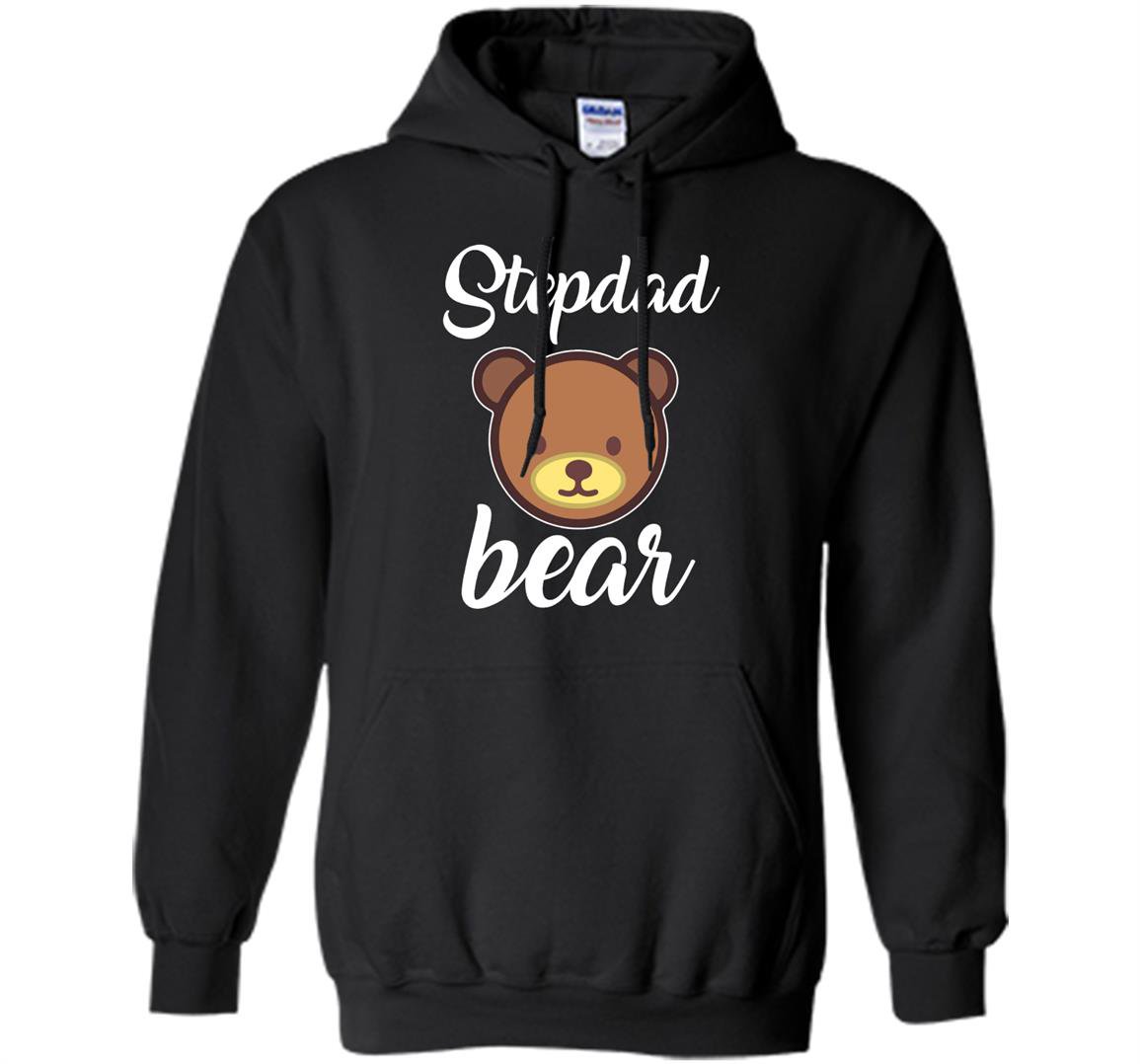 Funny stepdad bear fathers day birthday gift meme Hoodie