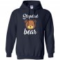 Funny stepdad bear fathers day birthday gift meme Hoodie