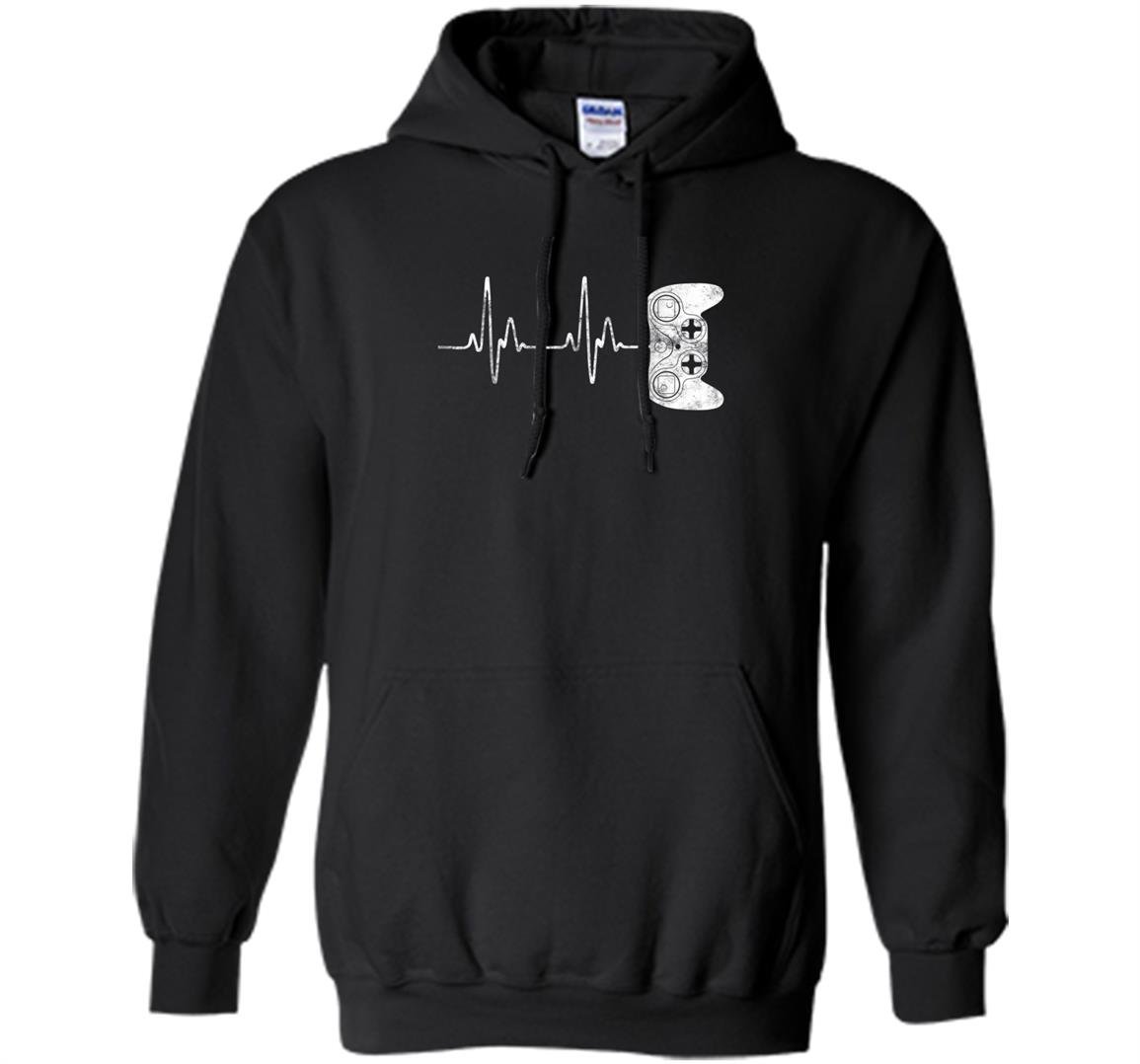 Gamer heartbeat video game lover gift Hoodie