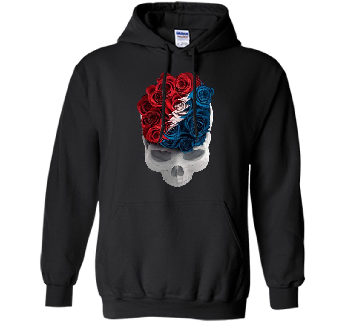 Grateful dead rose skull long strange trip Hoodie