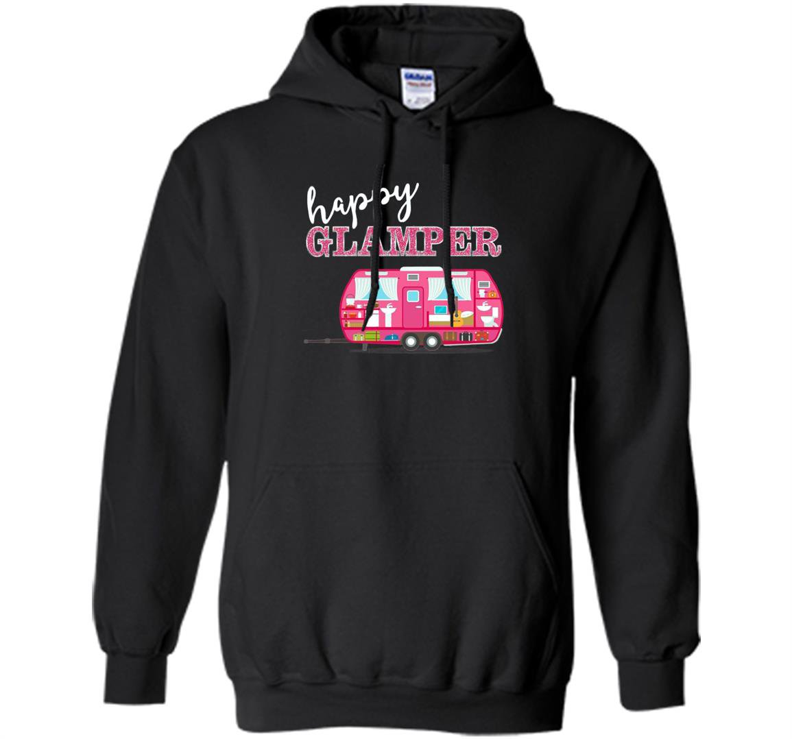 Happy glamper rv camper funny camping Hoodie
