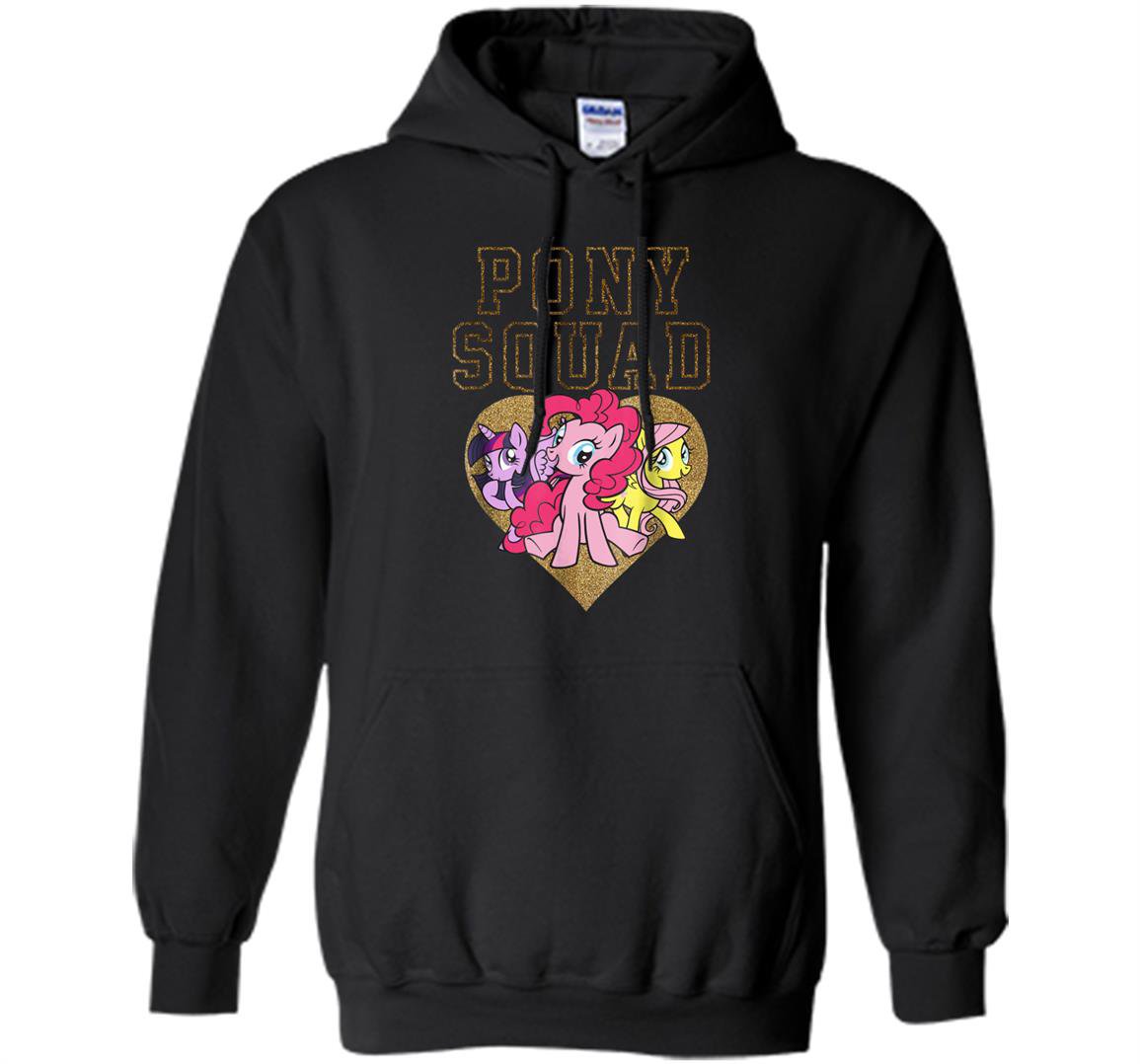 My little pony pony squad with gold glitter Hoodie