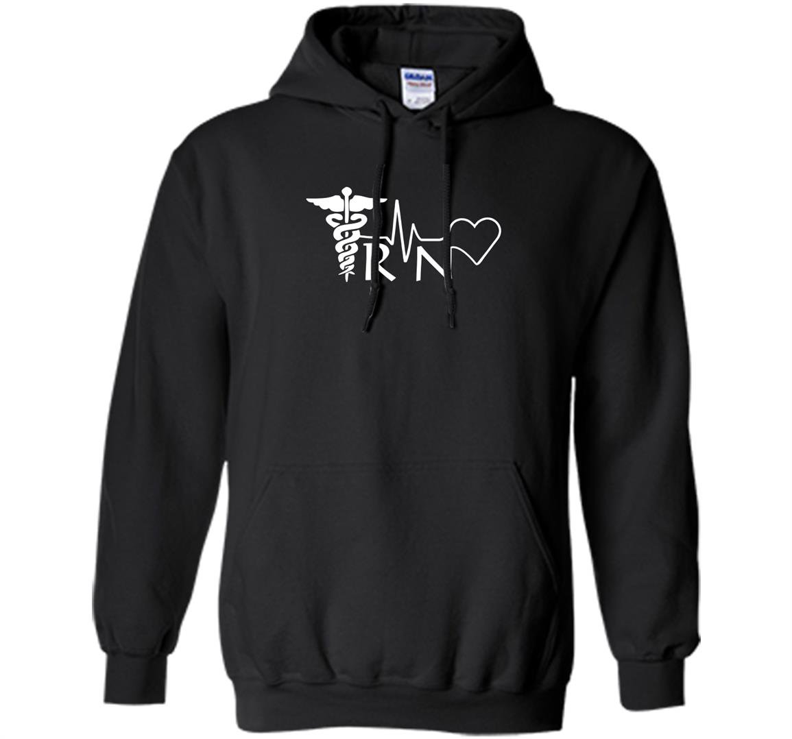 Nurse rn heartbeat heather Hoodie