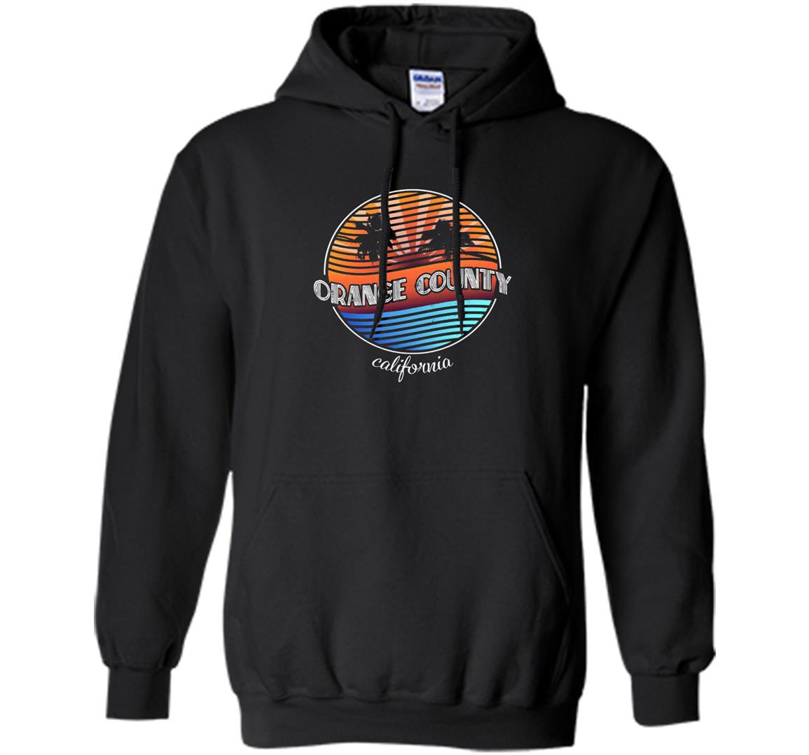 Orange county california retro palm tree Hoodie