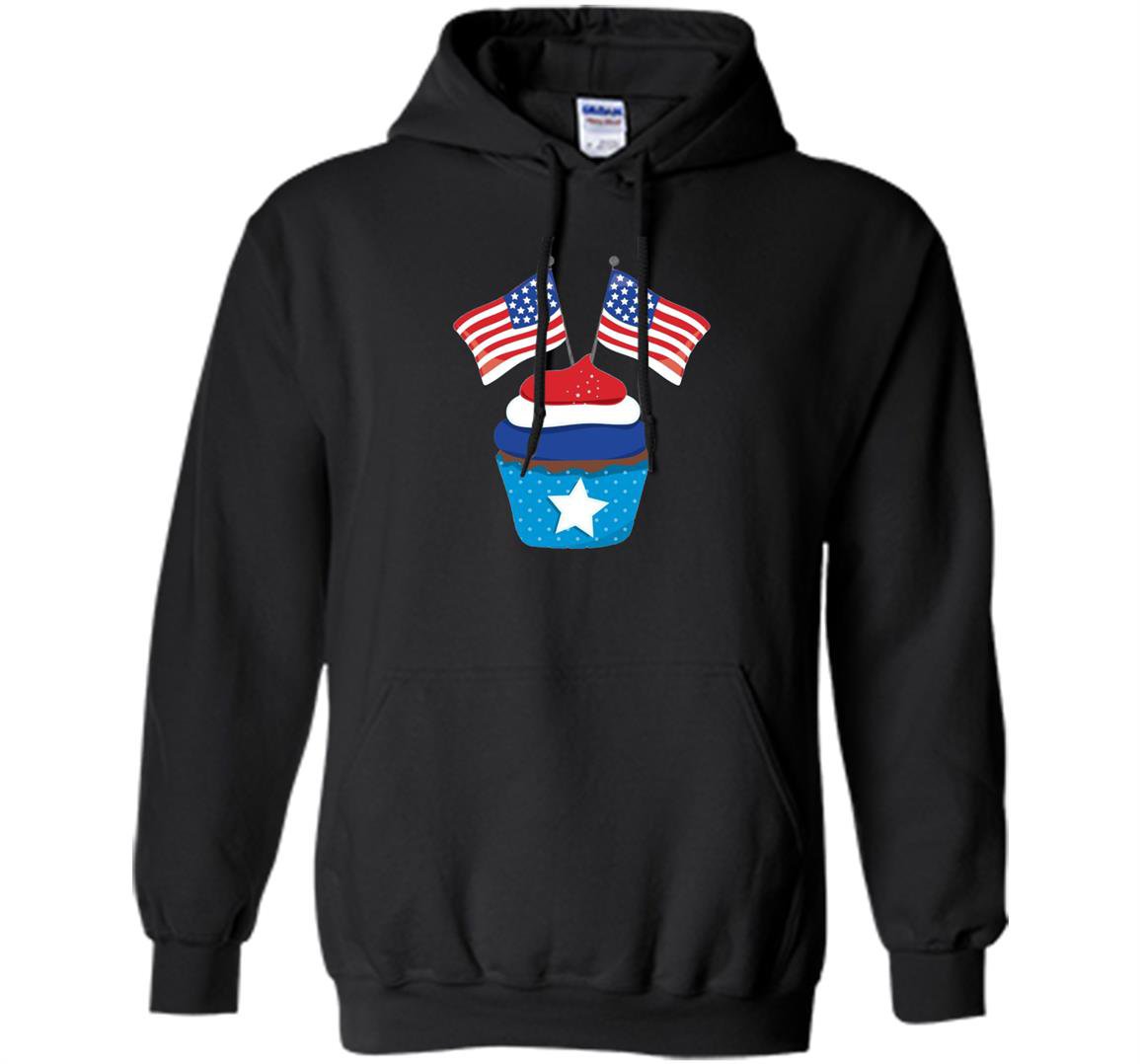 Patriotic cupcake cute stars and strips american fl Hoodie