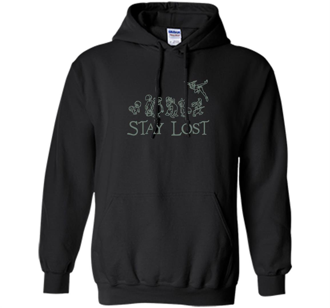 Peter pan lost boys stay lost green outline Hoodie