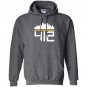 Pittsburgh skyline 412 design Hoodie