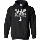 Proud marine mom dad my son has dress gift Hoodie