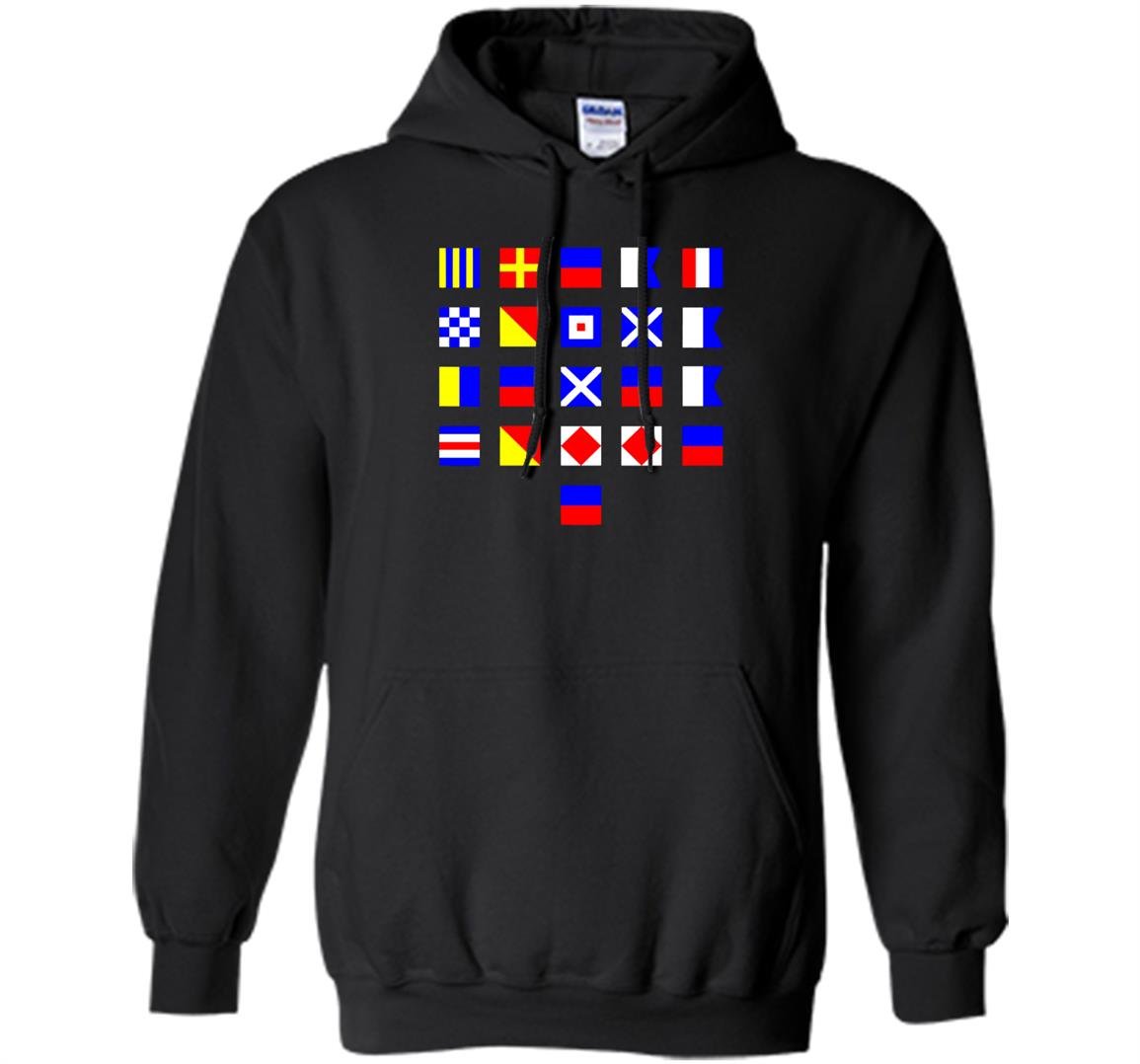 Sailing nautical signal flag secret message Hoodie
