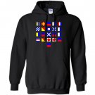 Sailing nautical signal flag secret message Hoodie