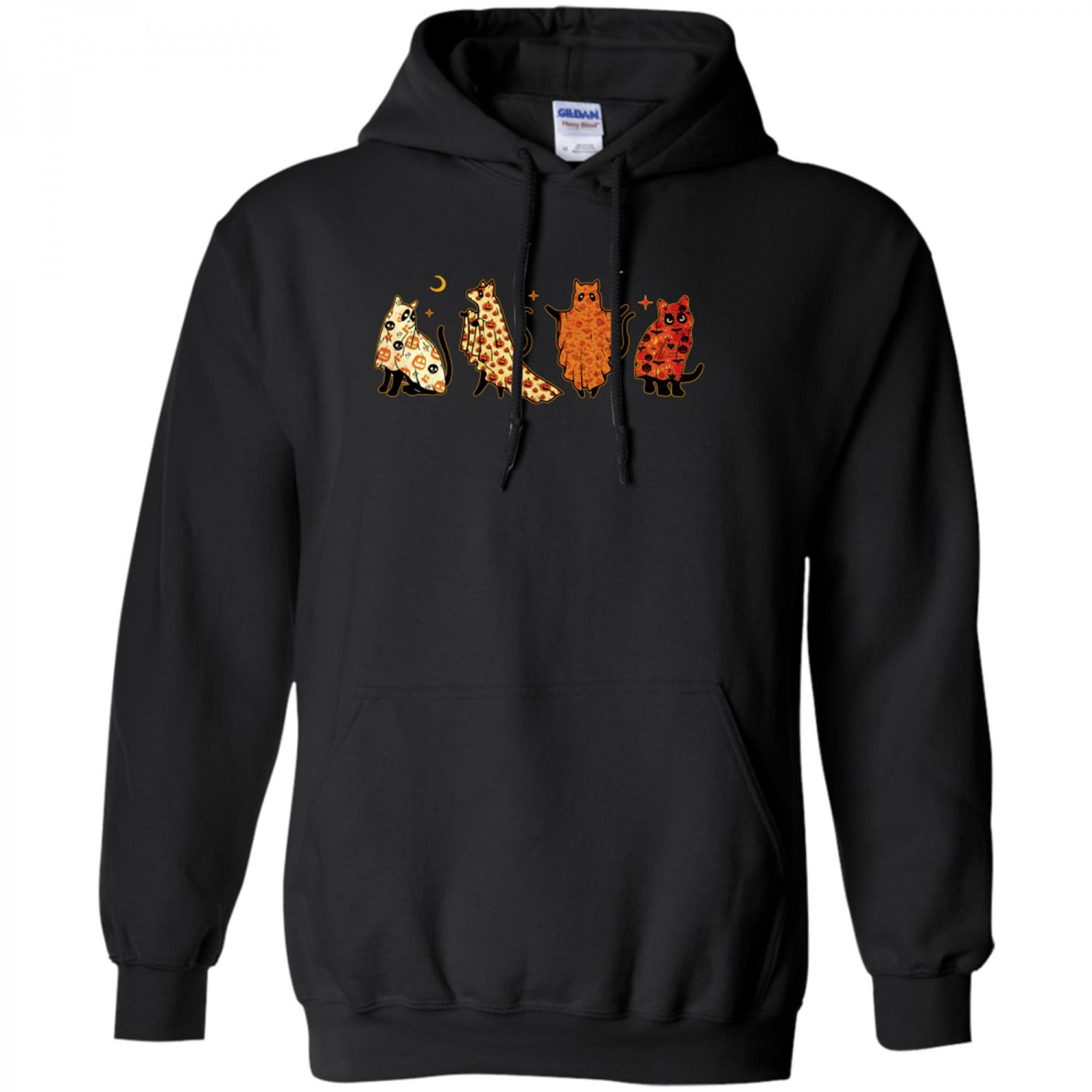 Ghost Cat, Halloween Cat, Black Cat , Cat Lover Hoodie