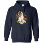Retro Halloween Comfort Colors, Flower Ghost Sketch, Vintage Ghost Halloween Hoodie