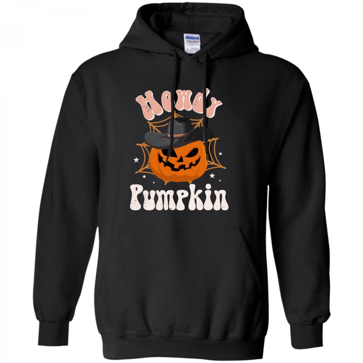Retro Halloween Comfort Colors, Howdy Pumpkin Western, Vintage Ghost Halloween Hoodie