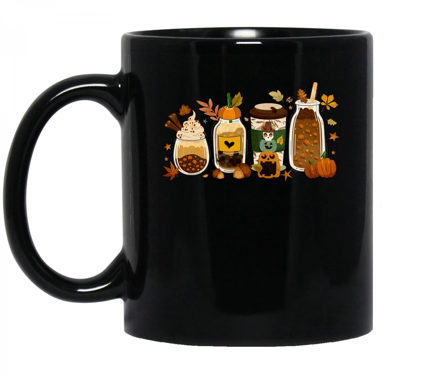 Fall Coffee, Cute Fall, Coffee Lover, Halloween Pumpkin Latte Drink Cup, Pumpkin Spice Mug