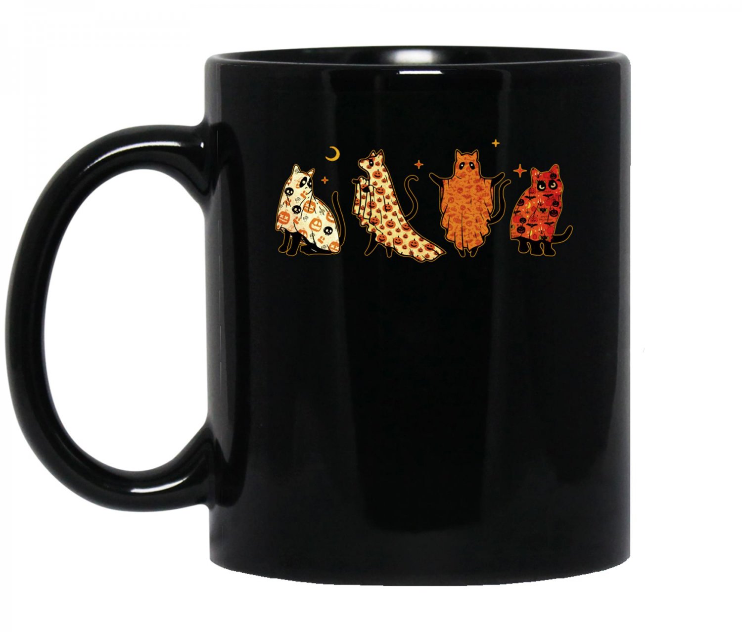 Ghost Cat, Halloween Cat, Black Cat , Cat Lover Mug