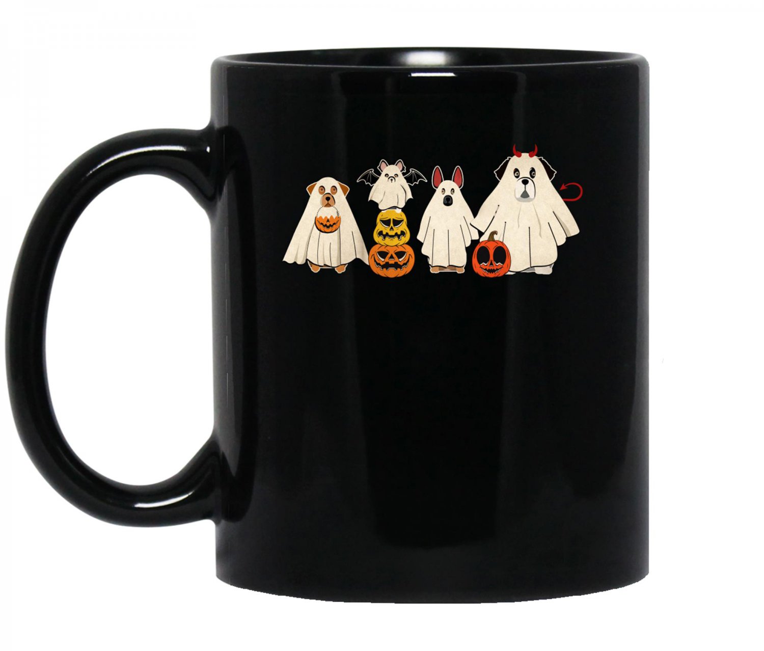 Halloween, Ghost, Halloween Dog, Ghost Dog, Happy Halloween, Retro Spooky Season Mug