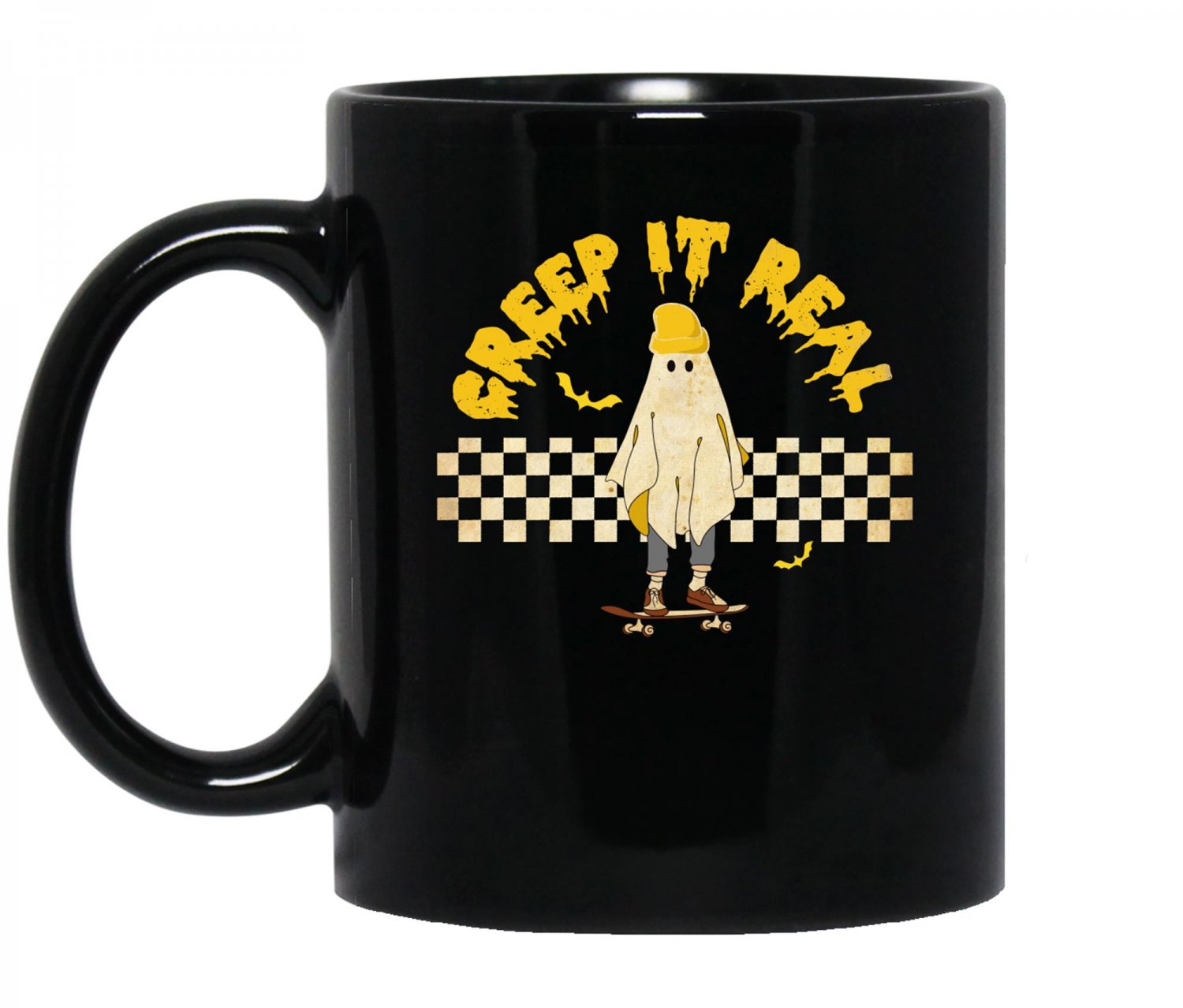 Retro Halloween Comfort Colors, Creep it Real, Vintage Ghost Halloween, Retro Fall Mug