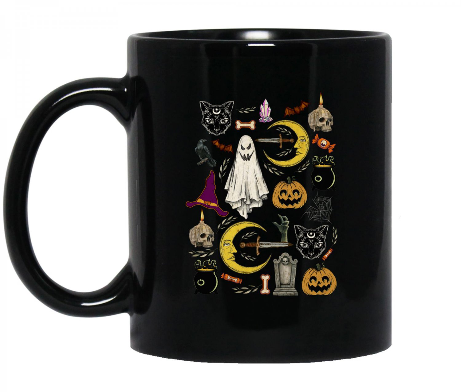 Vintage Halloween, Vintage Fall, Pumpkin, Bad Witch, Fall Mug