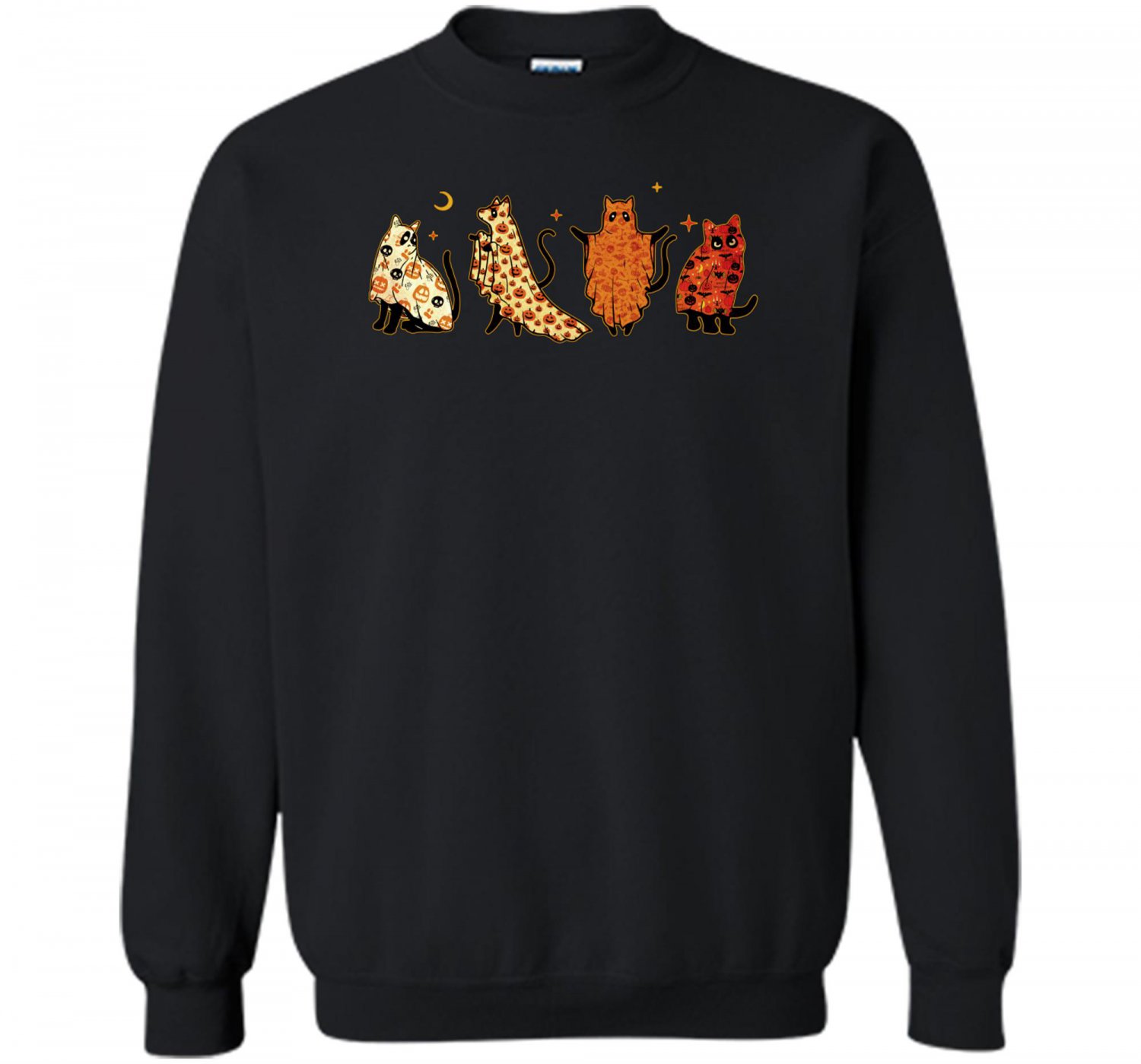 Ghost Cat, Halloween Cat, Black Cat , Cat Lover Sweashirt