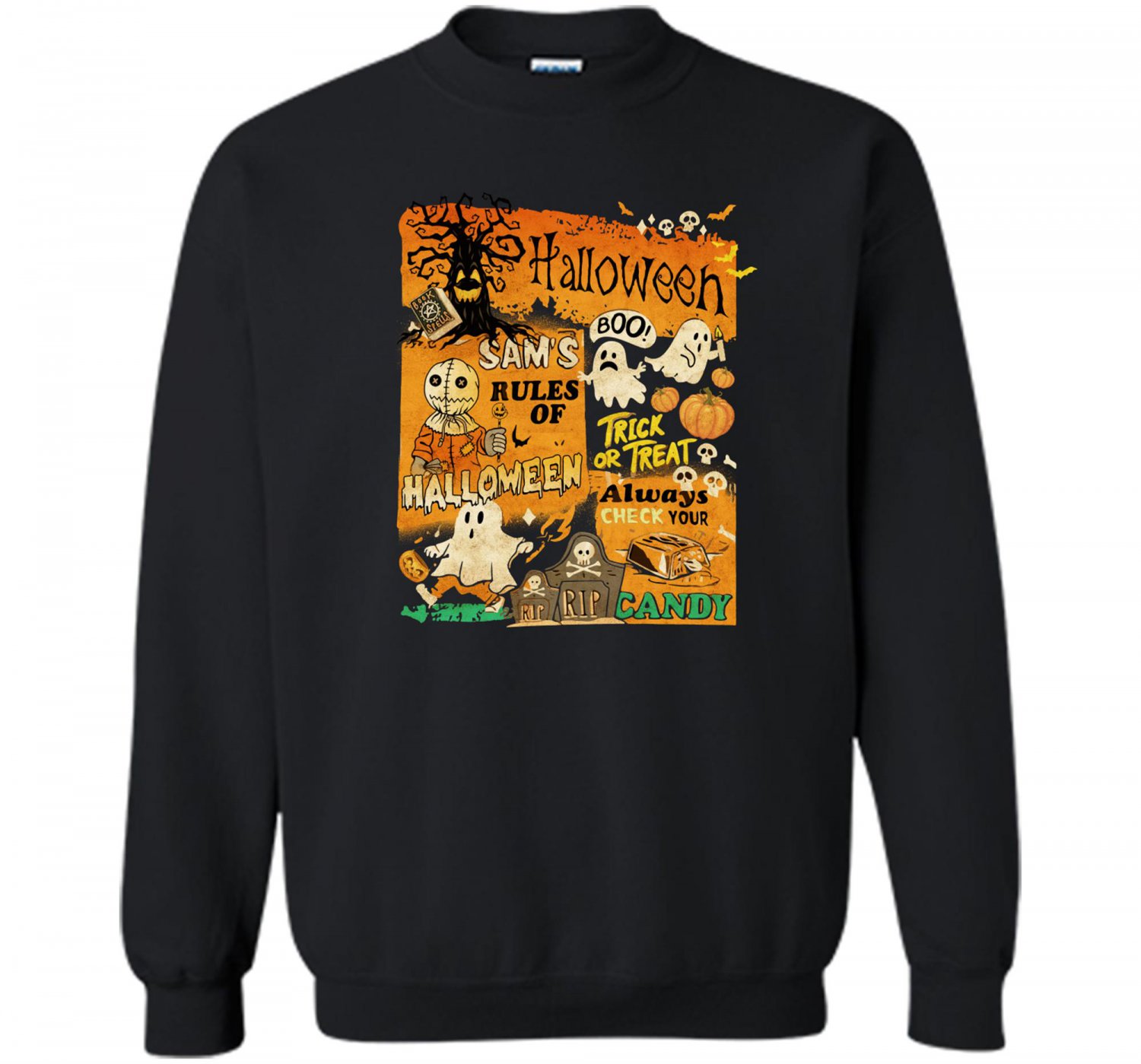 Halloween Spooky Season, Horror Scary Season Gift Halloween Ghost Skeleton Sweashirt