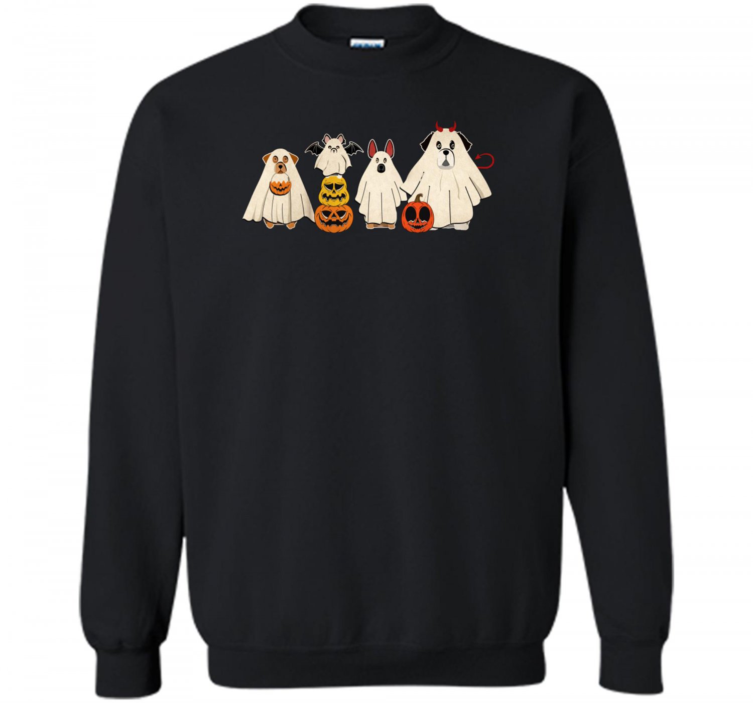 Halloween, Ghost, Halloween Dog, Ghost Dog, Happy Halloween, Retro Spooky Season Sweashirt