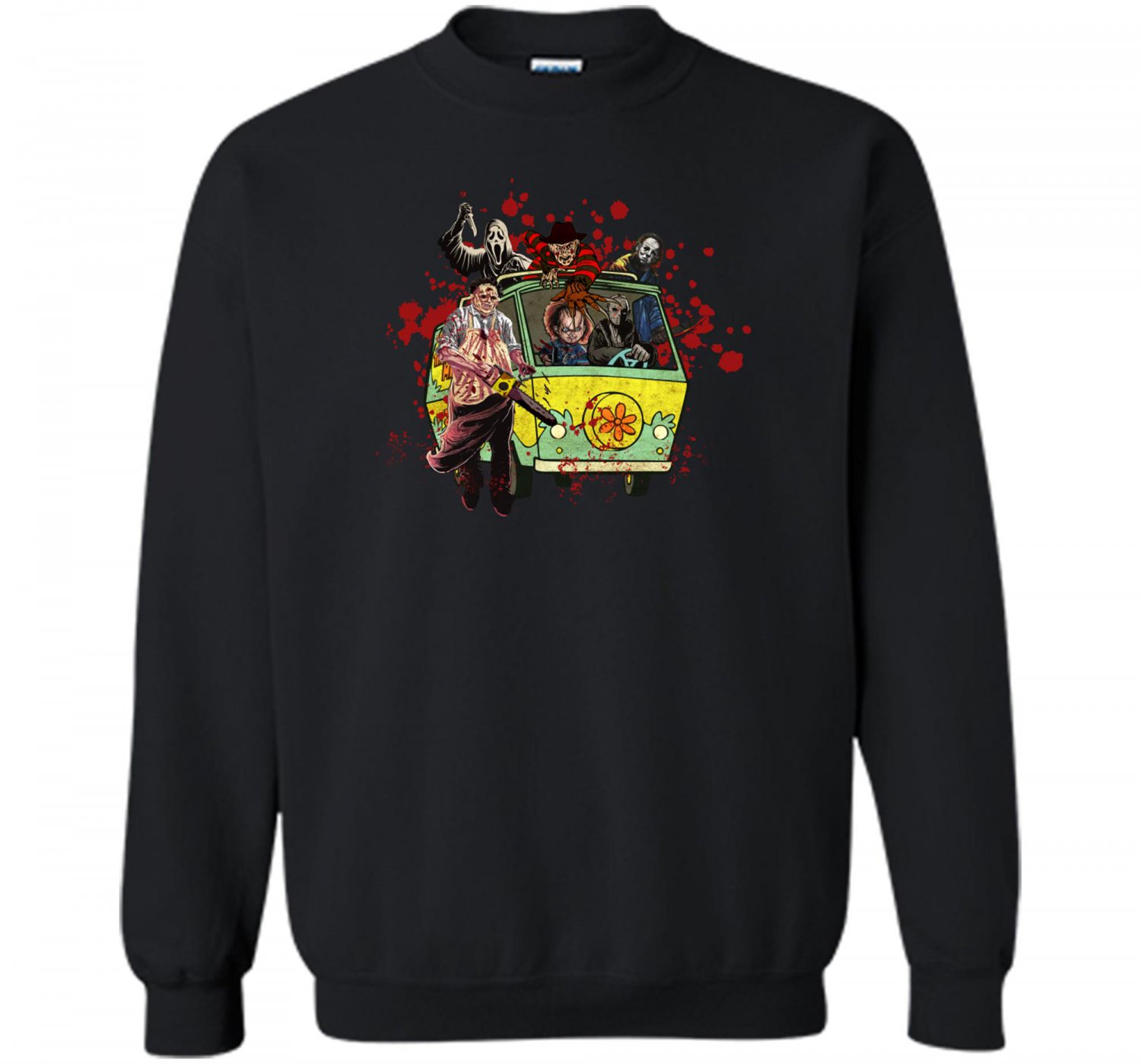 Horror Movie Mystery Van Halloween, Funny Halloween Sweashirt
