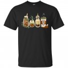 Fall Coffee, Cute Halloween, Coffee Lover , Halloween Skeleton Latte Drink Cup T-shirt