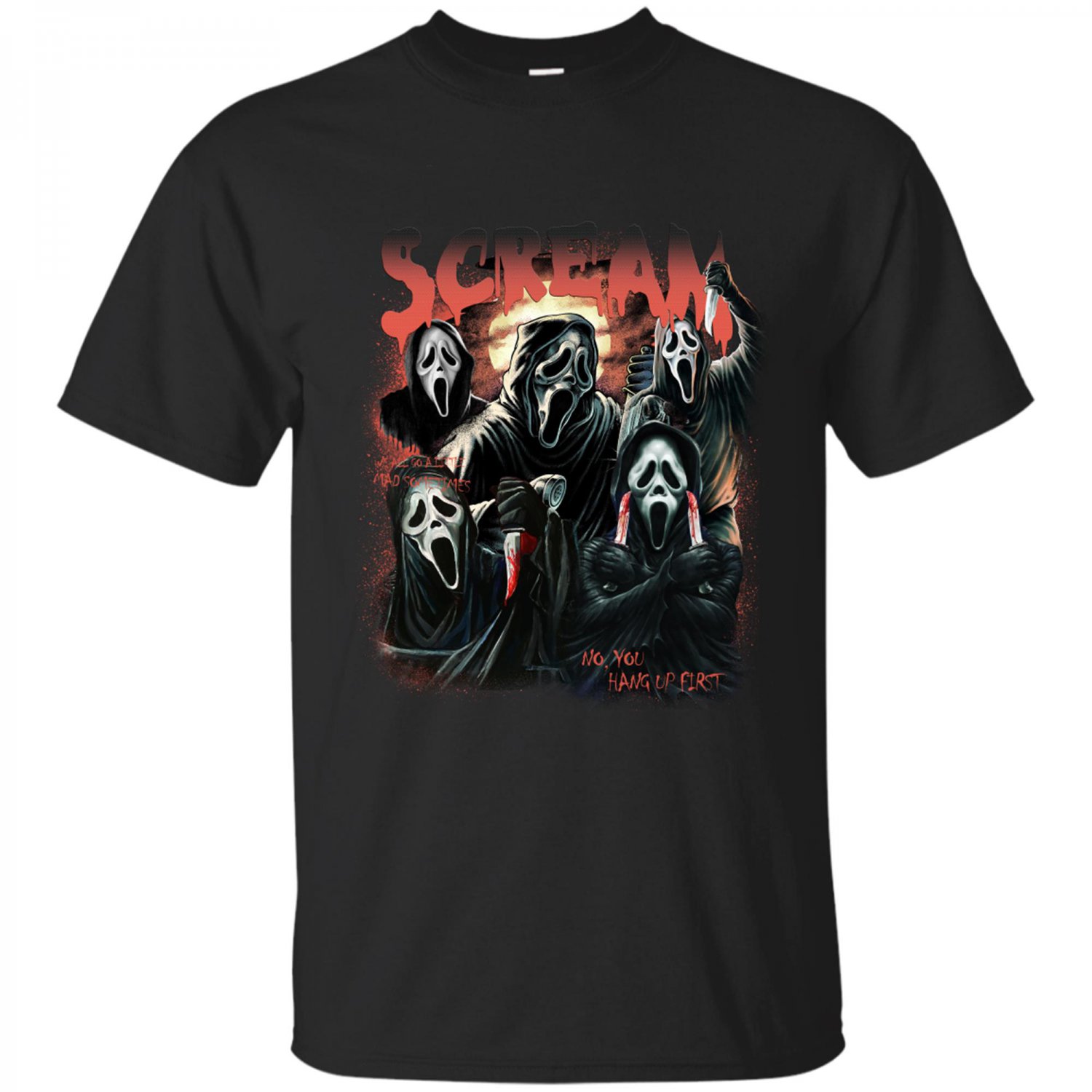 Vintage Scream Ghostface, Halloween Friday 13th T-shirt Gift for scary movies lover T-shirt
