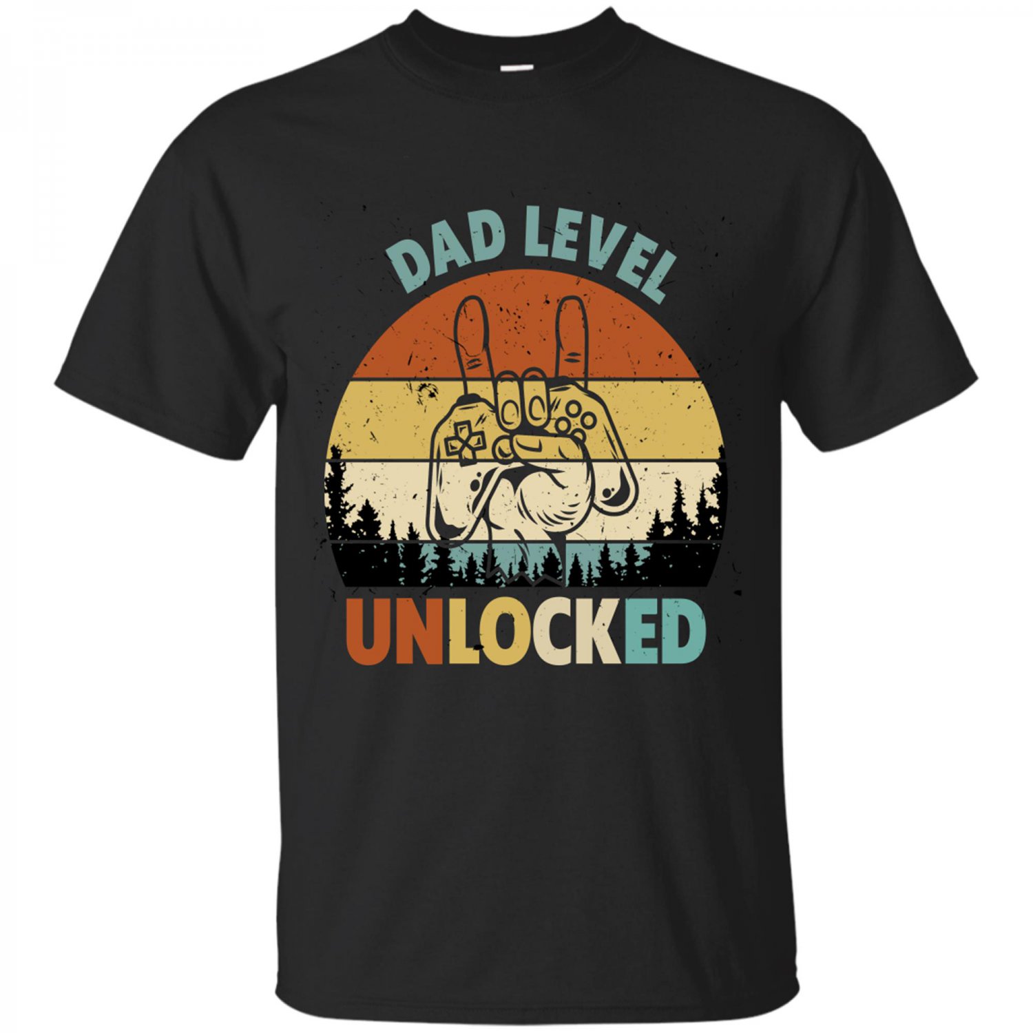 Father T-Shirt - Dad Level Unlocked T-shirt
