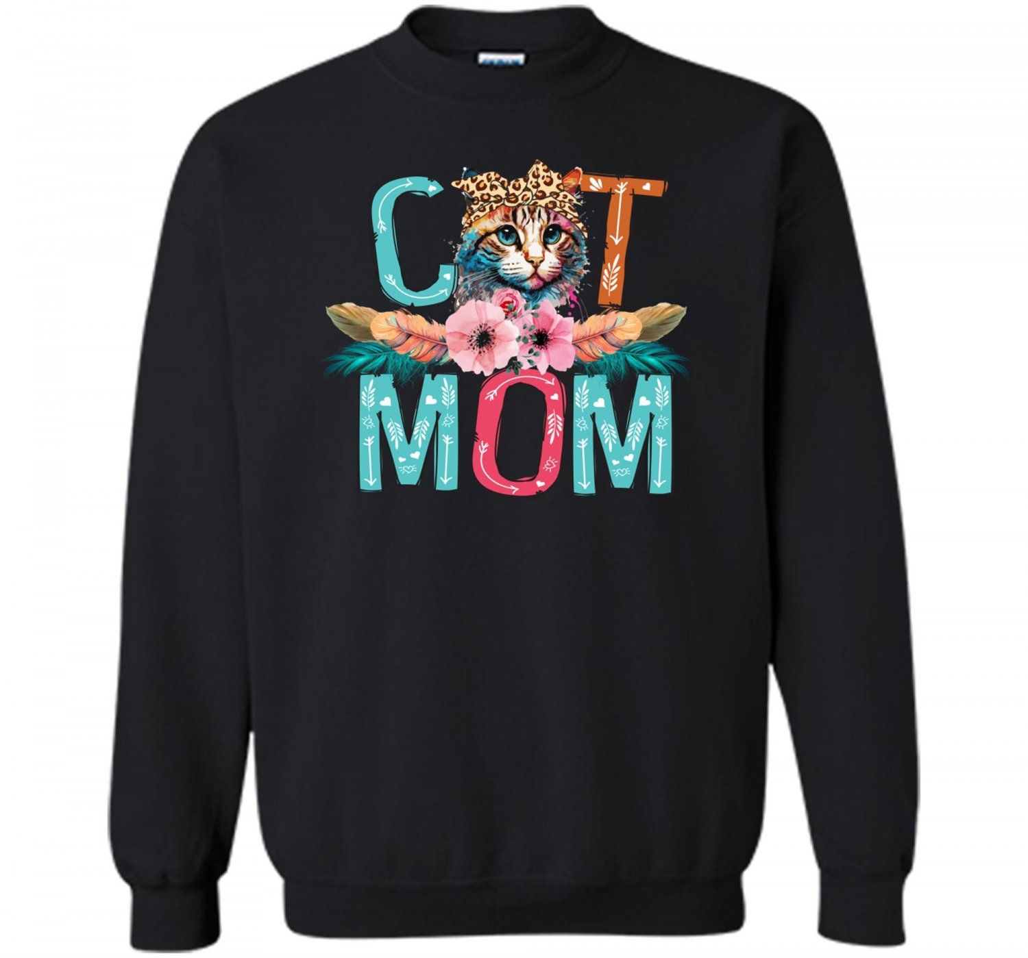 Boho Cat Mom Cat Mama Cat Lover Mother's Day Gift For Mom, Cat Lover Tshirt, Boho Sweashirt