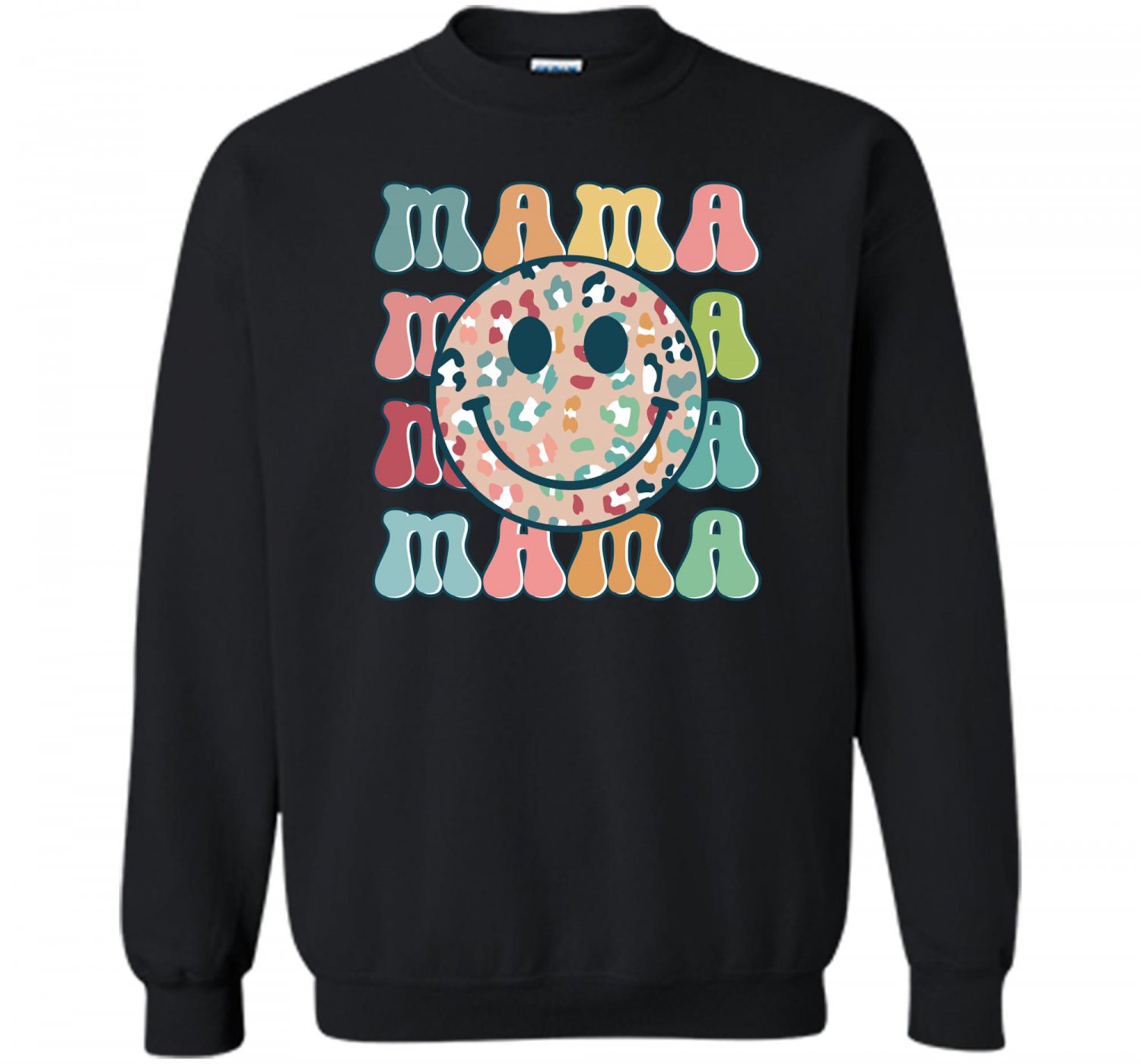 Retro Mama Smiley Face Mama Mother's Day Shirt For Mom, Pregnancy Announcement Sweashirt