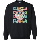 Retro Mama Smiley Face Mama Mother's Day Shirt For Mom, Pregnancy Announcement Sweashirt