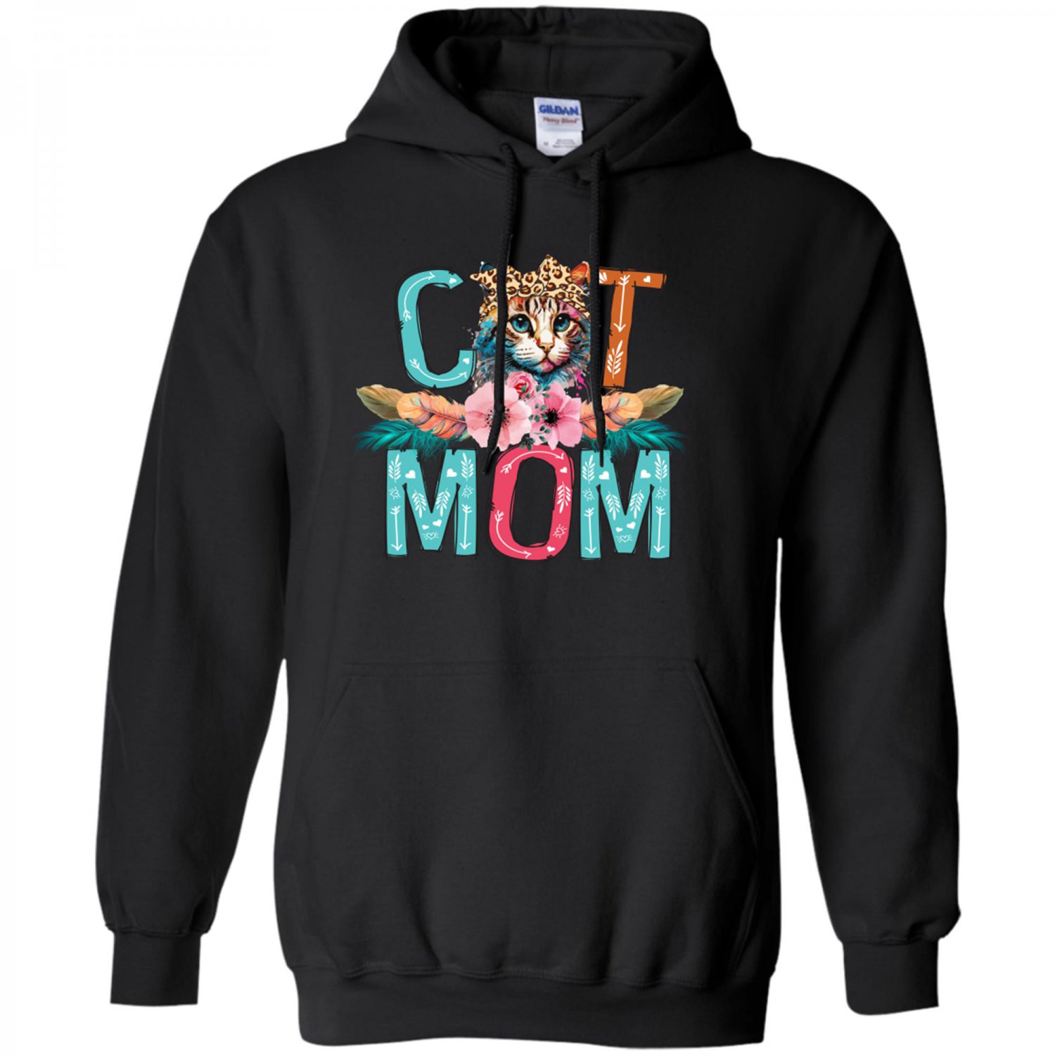 Boho Cat Mom Cat Mama Cat Lover Mother's Day Gift For Mom, Cat Lover Tshirt, Boho Hoodie
