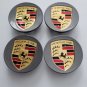76mm, Four Dark Grey Rims Center Caps fit Porsche 911 Wheel rims OEM Porsche rims.