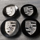 New Set of 4 OEM Gloss Black Silver 76mm Porsche Wheel Rims Wheel Center Caps New Set of 4 OEM Gloss Black Silver 76mm Porsche Wheel Rims Wheel Center Caps
