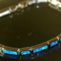 Silver Elegant Blue Fire Opal Bracelet