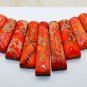 Drilled Orange Red Sediment Turquoise CABOCHON 11 PCS Beads Set Imperial Jasper
