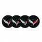 Four New 65MM Corvette WHEEL CAP DECALS EMBLEMS 2 1/2 INCH