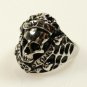 Ed Hardy Love Kills Slowly Skull Ring Silver Biker Gothic Punk Hiphop Ring