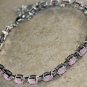 Silver Elegant Pink Fire Opal Oval Bracelet Woman Gift