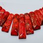 Light Red Sediment Turquoise CABOCHON 11PCS Beads Set Imperial Jasper Necklace
